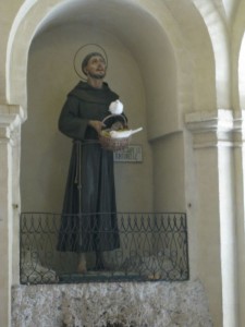 Assisi Santa Maria degli Angeli St. Francis statue