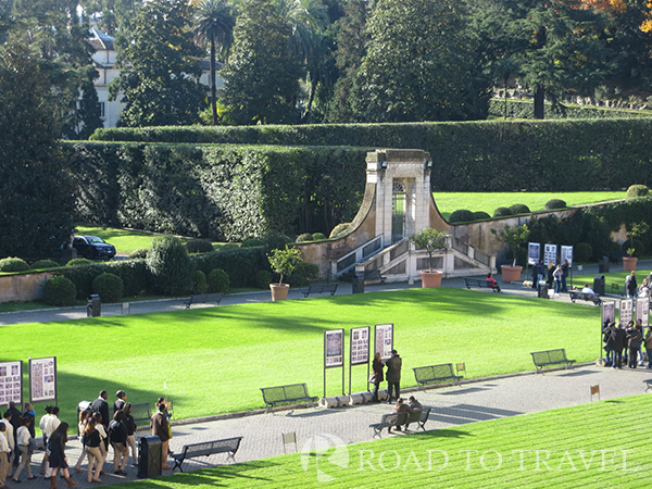 Vatican Grounds When you visit the Vatican Museum you also see part of its breathtaking grounds that surround the museum and st. Peter's Basilica.