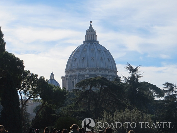 St. Peter's Dome from Vatican grounds From the Vatican grounds you get a wonderful close up view of the iconic Dome of St. Peter's Basilica.