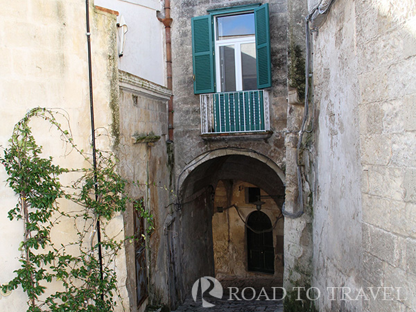 Private residences in the Sassi Rooftops of the Sassi in Matera.