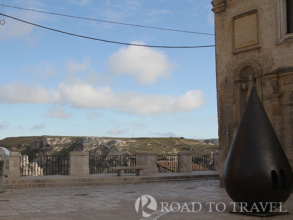 Matera the Passoin of Christ The hillside with the original cave dwellings. Matera was used as the backdrop for the film Passoin of Christ.