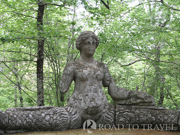 Siren - Parco dei Mostri The Siren Proserpina is one of the main sculpure inside the Bomarzo Giardini.