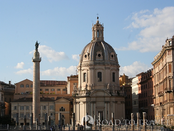 S. Maria di Loreto Church Santa Maria di Loreto Church on via dei Fori Imperiali.  Built in the 16th century, a visit to this church should be included during a walking tour of Rome, Italy.