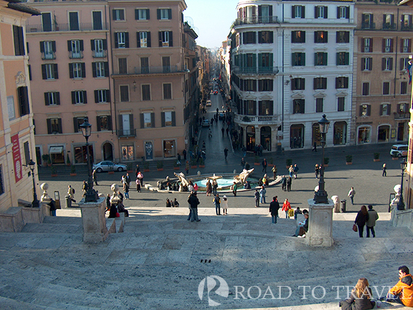 Via dei Condotti View of Via dei Condotti from the Spanish Steps. This has always been the symbol of shopping in Rome and in Italy. Together with the nearby Via dei Borghignoni, Via Frattina and Via del Corso could be considered the area for the best shopping in Rome. All the most important designer stores and boutiques are located in these streets.