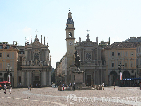 Piazza San Carlo A view of the twin churches of S. Cristina and S. Charles. Piazza San Carlo is considered to be the most important square <br/>of the city because of the structures of the buildings that surround it. It is definitely the most beautiful and elegant<br/> square in Turin and is often the location of cultural and political events in the city.