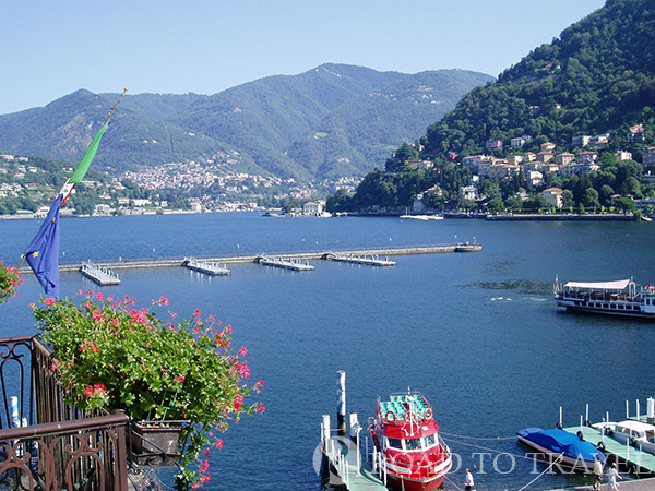 Como Pier Lake view from a room of the Hotel Metropole & Suisse.